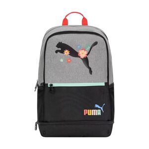 PUMA Eclipse 18.5" Backpack w/ 15" Laptop Sleeve - Gray/Black/Floral NEW
